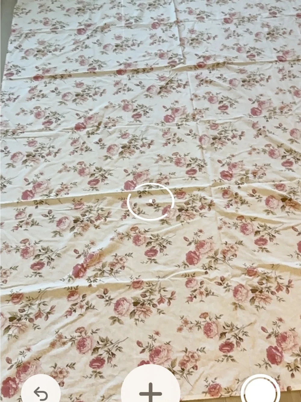 Vintage Floral Bed Sheet Cottagecore Full Flat Pink Rose